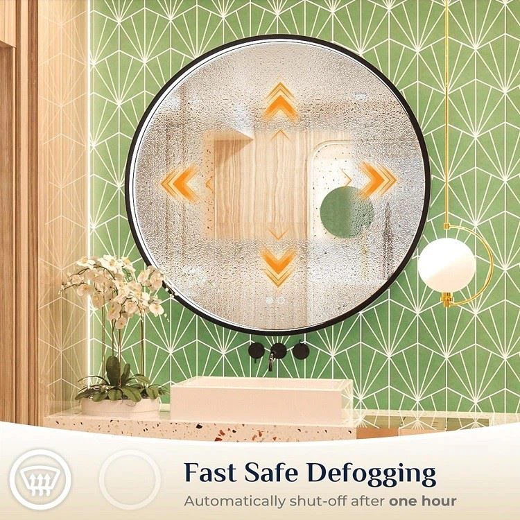 Lighted Round Bathroom Mirror