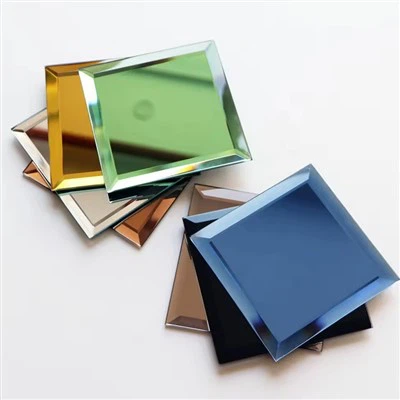 Miroir de couleur verte